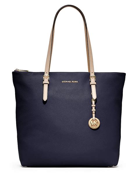 michael kors large navy jet set tote|Michael Kors packable tote.